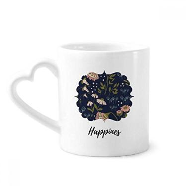 Imagem de Caneca de tinta de flor selvagem rosa caneca de cerâmica para café copo de coração de vidro