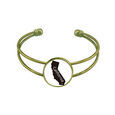 Imagem de Bracelete retrô com silhueta do mapa da Califórnia dos Estados Unidos