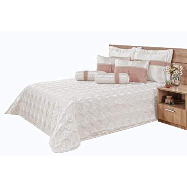 Imagem de Kit Camille 06 Peças Mellindre Palha/Rosê Pequeno Tecido. Cetim Amassado 100% Poliéster Jacquard 100% Poliéster. Enchimento. 100% Poliéster