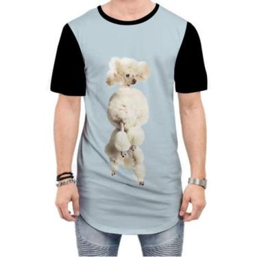 Imagem de Camiseta Long Line Poodle Branco Cachorro Raça 1 - Estilo Vizu