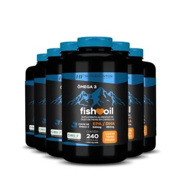 Imagem de Kit 6X Omega 3 Fish Oil Meg 3 240 Cps Hf Suplementos - Hf Suplements