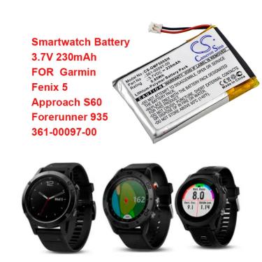 Imagem de Smartwatch Bateria 230mAh para Garmin Fenix 5 Approach S60 Forerunner 935 361-00097-00