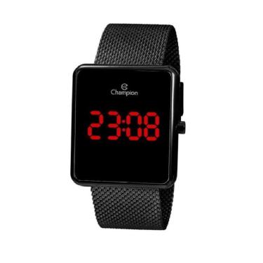 Imagem de Relogio Feminino Digital Quadrado Preto Champion Ch40080d