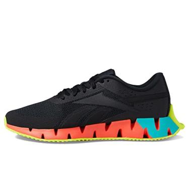 Imagem de Reebok Tênis masculino Zig Dynamica 2.0, Preto/Laranja Flare/Amarelo Ácido, 8