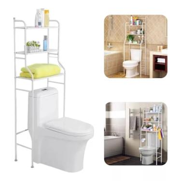 Imagem de WishlistBR Estante Rack Banheiro Lavanderia Organizador com 3 Prateleiras Brancas