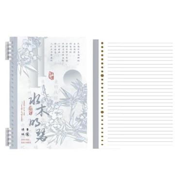 Imagem de Caderno simplificado de folha solta com bobina PP com superfície macia espessa e caderno de cópia de linha horizontal-B5-D