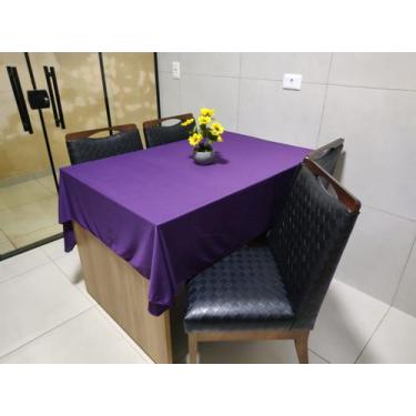 Imagem de Toalha de Mesa de Cozinha Copa Sala de Jantar 4 Lugares 1,40m x 1,40m 