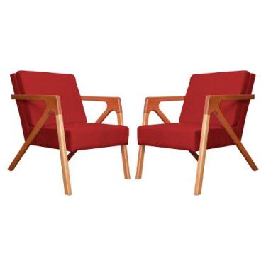 Imagem de Kit 02 Poltronas Decorativa Monalisa para Sala de Estar Suede - DS Est