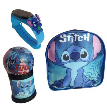 Imagem de Lancheira Infantil Com Caneca Personalizada e Bola Coisas do stitch No