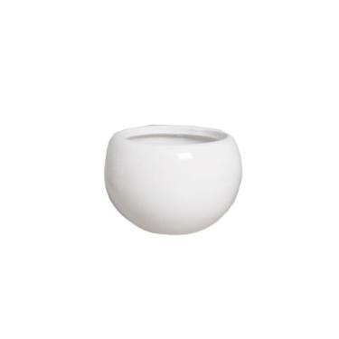 Imagem de Cachepot Decorativo em Cerâmica Home Modelo Bowl G Branco - Sara Decor