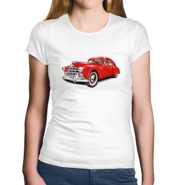 Imagem de Baby Look Algodão Retro Classic Red Car - Foca na Moda, Branco, P