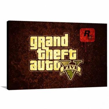 Imagem de Quadro decorativo GTA 5 - Jogos - Tela em Tecido - Wall Frame
