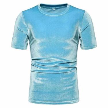 Imagem de Camiseta Veludo Slim - DBS, Azul claro, M