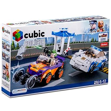 Imagem de Blocos de Montar Cubic Persegui��o Policial 264pcs Multikids - BR1511