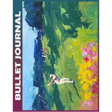 Imagem de Bullet Journal: Golf Painting Dot Grid Paper, Invest 10 minutes daily to Mental, Physical and Emotional Health Planner, Record To Do Tracker Notebook ... Ruled 110 Pages Undated, Quotes on Every Page