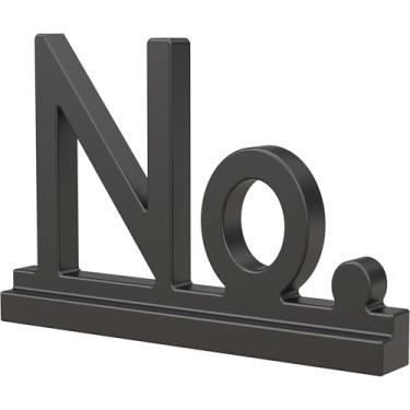 Imagem de Franklin Brass Derby (pacote com 1) Números modernos de casas metálicas com símbolo "não" para sistema personalizado em preto fosco | Placa numérica externa | Sinal de endereço personalizado