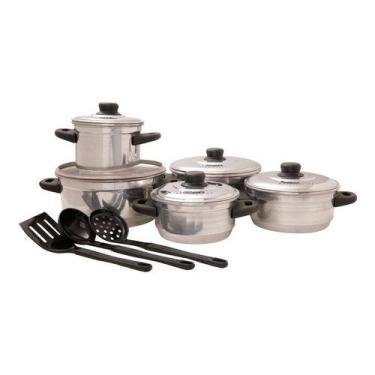 Imagem de Jogo De Panelas Caçarola Alumínio Polido 5 Peças Extra Forte - Multi A