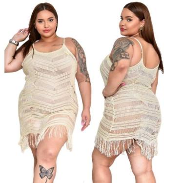 Imagem de Kit 2 Saídas de Praia Vestido Banho e Piscina Tricot Plus Size - Model