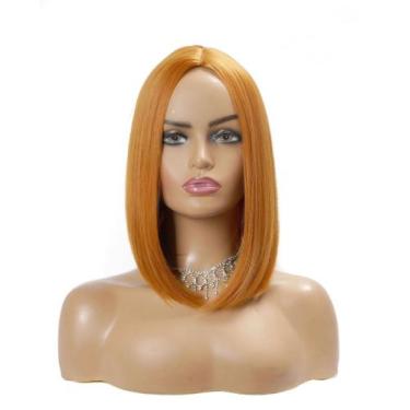 Imagem de Peruca Curta Lisa Ruivo Claro 40cm 100% Bio Orgânica Super Natural - G