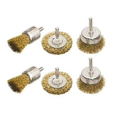 Imagem de Jogo Escovas De Aço Circular Copo Pincel 6 Peças Furadeira - IDEA+PRO