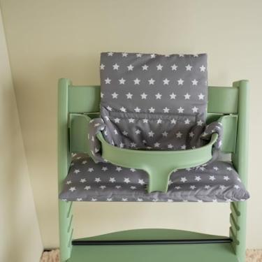 Imagem de Almofada para cadeira de jantar Baby Elephant Almofada portátil antiderrapante para sair Acessórios para cadeira de crescimento para comer bebê, estrela, uma peça