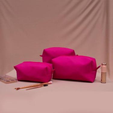 Imagem de Kit Necessaire 3 Peças Feminina Luxo Organizador de Viagem Multiuso Ma