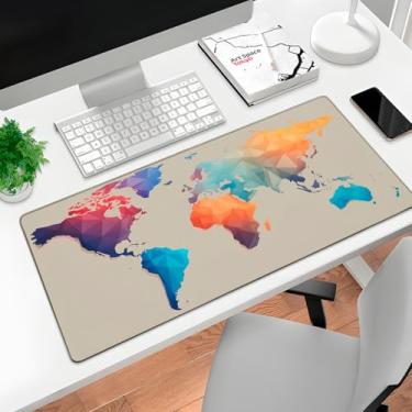 Imagem de Mouse Pad Gamer Profissional Mapa Mundi Confortavél Anti Derrapante Games e Escritório (65x32cm)