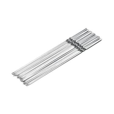 Imagem de Espetos De Churrasco De Aço Inoxidável Reutilizáveis 10 15 Peças Para 