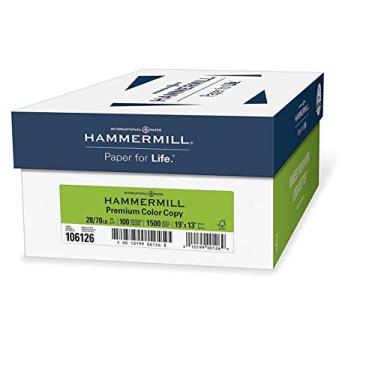 Imagem de Hammermill Papel de impressora, papel de cópia colorido de 12,7 kg, 48 x 33-3 resmas (1.500 folhas) - 100 brilhantes, feito nos EUA, 106126C