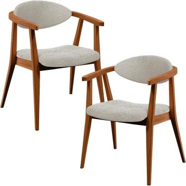 Imagem de Kit 02 Poltronas E Recepção Cecília L02 Bouclê Creme