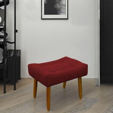 Imagem de Puff Decorativo Quarto E Sala De Estar Suede Light Herrero Cor:vermelho