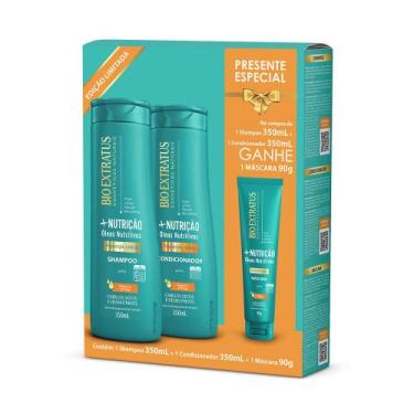 Imagem de Kit Bio Extratus +Nutrição  Shampoo 350ml + Condicionador 350ml + Másc