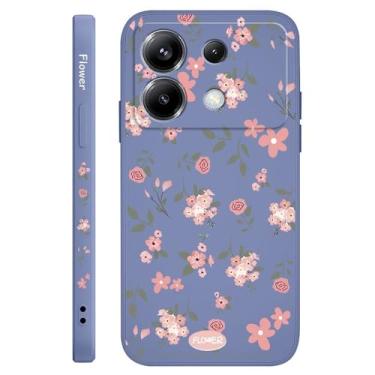 Imagem de Capa de silicone com aroma floral para Xiaomi Poco F7 X7 X6 F6 M6 M5 M5S F5 X5 F4 X4 M4 F3 M3 X3 Pro 4G 5G GT, azul claro, para Poco M6 Pro 4G