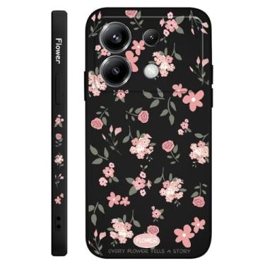 Imagem de Capa de silicone com aroma floral para Xiaomi Poco F7 X7 X6 F6 M6 M5 M5S F5 X5 F4 X4 M4 F3 M3 X3 Pro 4G 5G GT, preta, para Poco F6 Pro
