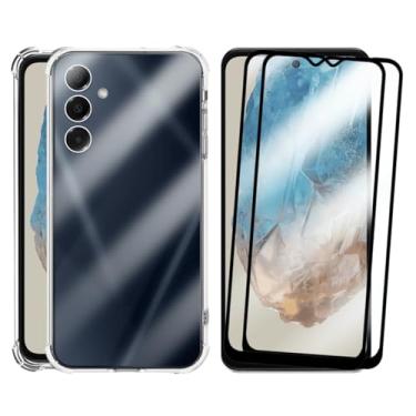 Imagem de Kit Capa Capinha Anti-Impacto Premium Transparente + 2 Películas de Vidro 3D para Samsung Galaxy M35