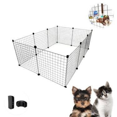 Imagem de Gaiola Modular 10 Telas Tela Aramada 60x60cm Cercado Pet Gato Cachorro