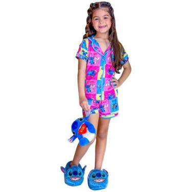 Imagem de Pijama Americano Stitch Aberto Manga Longa Festa do Pijama - Dulce Sed