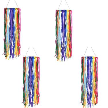 Imagem de Kit 4 Fita Lustre Junino Color Tnt Decoração Junina 20X70Cm