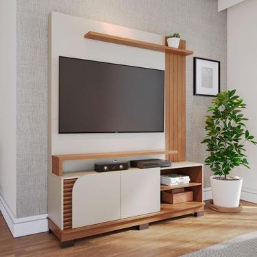 Imagem de Estante para TV Até 65 Polegadas Jurerê 2 Portas Off White/Freijó 1500