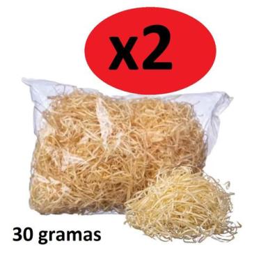 Imagem de Palha seca Fina Decoração Festa junina 2 sacos de 30 gramas - Lynx pro