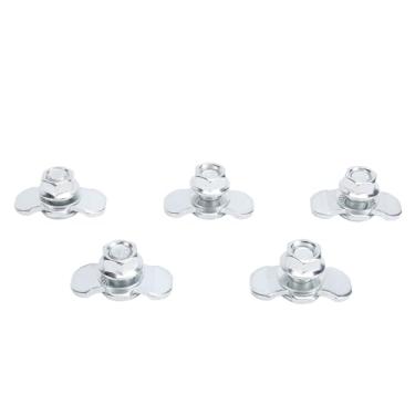 Imagem de MUNEFE 5PCS L Trilha Lugo duplo Studed Stud, l Rastrear parafusos rosqueados de parafusos, parafusos de rastreamento l Pontos de ancoragem para a colheita de cargo de trailer de (Argento)