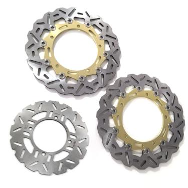 Imagem de Arashi Discos de freio dianteiros traseiros rotores para Kawasaki Z900 2017-2021 ABS 17-21, Z900RS 2018-2021 CAFE' 18-21, acessórios de substituição de motocicleta dourados