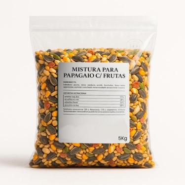 Imagem de Ração Papagaio Mistura de Sementes com Frutas Super Premium 3kg - Elet
