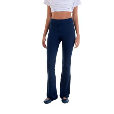 Imagem de Kit com 3 Calças Bailarina Flare Cintura Alta em tecido Suplex - EBT U