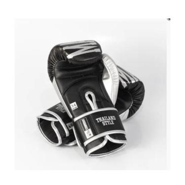 Imagem de Luva De Boxe E Muay Thai Maximum Oz  Cor Preto/Prata