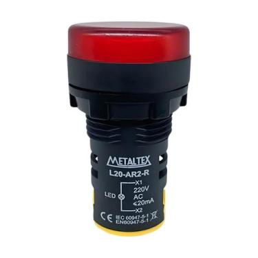 Imagem de L20-AR2-R - Sinaleiro LED 22mm - 220VCA - Vermelho - Metaltex