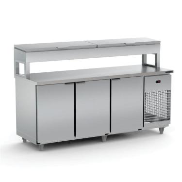 Imagem de Balcão de Serviço Refrigerado Condimentador Para Cozinha Industrial 2,00m Bsrc 2000 220v - Refrimate