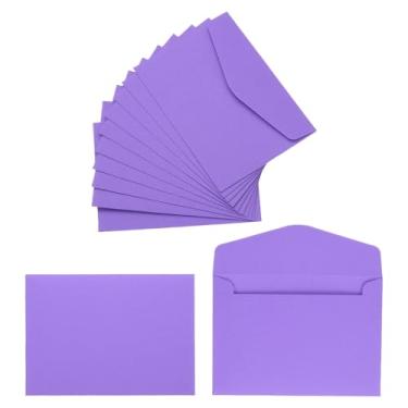 Imagem de PATIKIL Envelopes de cartões de presente, 110 g/m², minienvelopes coloridos de papel de 110 g/m², porta-cartões pequenos para negócios, convites, saudações, casamentos, festas, roxo, 11,5 x 8,2 cm