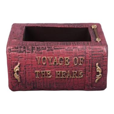 Imagem de Vaso de suculentas em forma de livro vintage de resina para varanda, mesa de trabalho, peitoril da janela, presente decorativo para escritório em casa