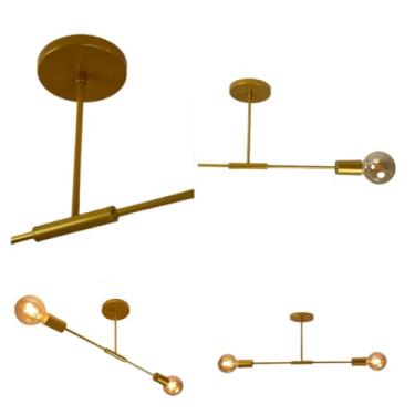 Imagem de Lustres luminárias industriais decorativas(Dourado)